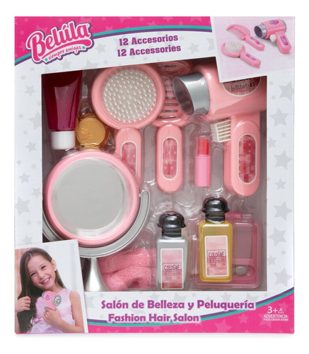 Juego De Belleza Y Peluquería Con Accesorios Secador Juguete