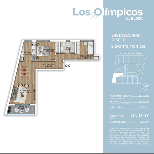 Vendo Apartamento En La Blanqueada, 2 Dormitorios, Terraza. El Edificio Contará Con Piscina, Cowork, Gimnasio, Salón De Usos Múltiples.