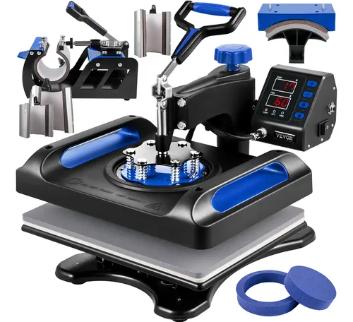 Heat Press Machine Vevor 8 In 1 Sublimation 15x12 Swing Away