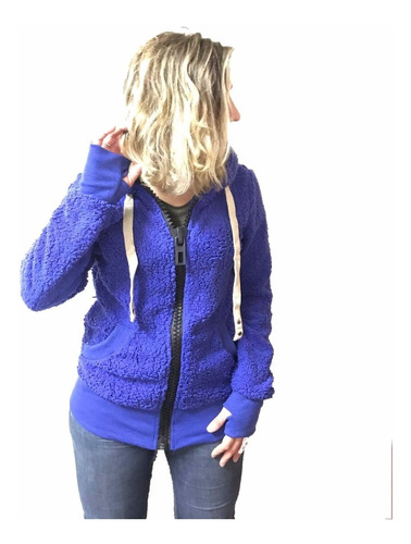 Campera Mujer Orejas Oso Peluche Invierno Abrigo Importado