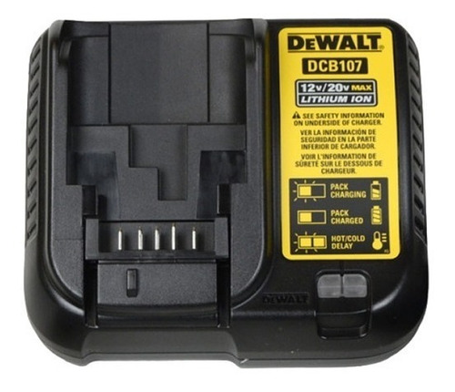 Cargador 12 Voltios Y 20 Voltios Li-ion Dcb107-b3 Dewalt