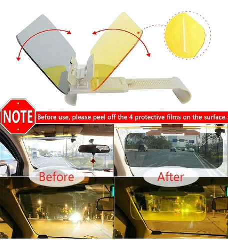 Viseira Solar Para Carro Antirreflexo Diurna E Noturna