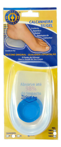 Calcanheira Silicone Em Gel Com Ponto Azul Ortho Pauher Tamanho Da Calcanheira G