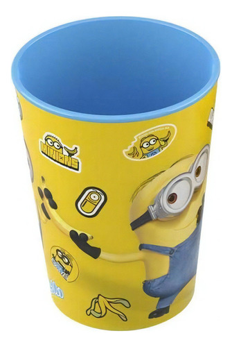 Copo Minions Plástico 320 Ml Personagem Plasútil Páscoa Cor Azul