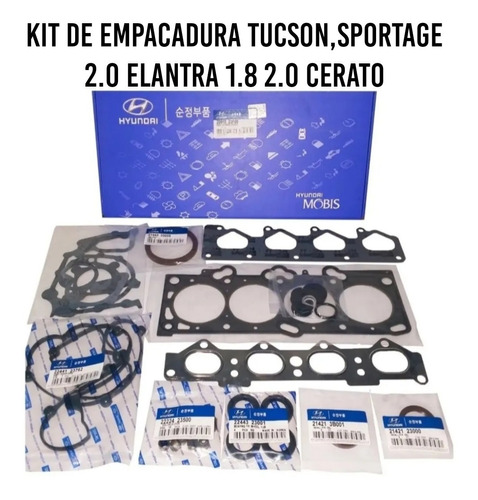 Kit De Empacadura Tucson Sportage 2.0 Elantra 1.8 2.0 Cerato