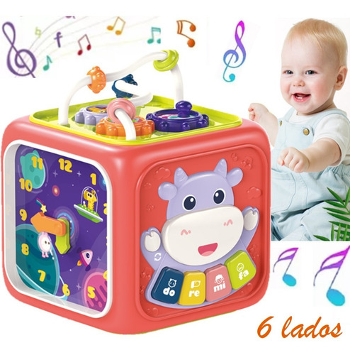 Juguete Montessori Educativo 6 En 1 Cubo Didáctico Para Bebé