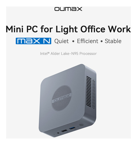 Mini Pc Oumax Intel N95 8 Gb Ddr4 256 Gb Ssd Wifi5 Windows 1