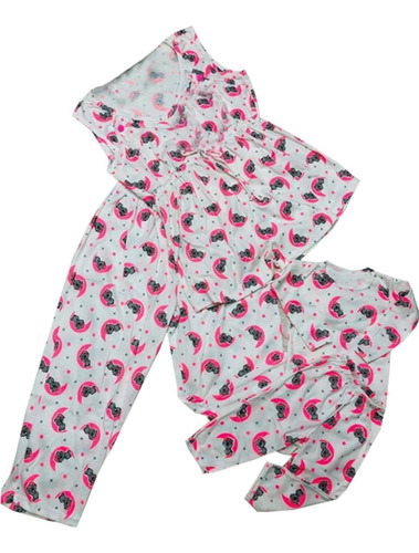 Pijama Mujer Materna Capri Blusa Botón Lactancia,pijama Bebe