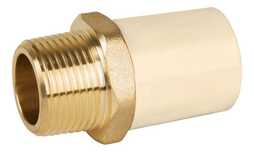 Adaptador Macho Cpvc Inserto Metalico 3/4'' Foset 45105 Color Dorado