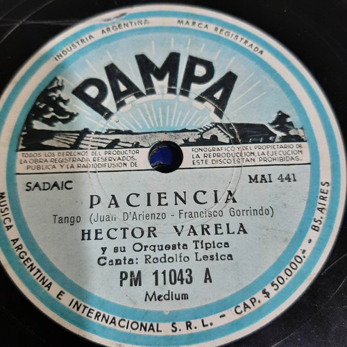 Pasta Hector Varela Rodolfo Lesica Pampa C184