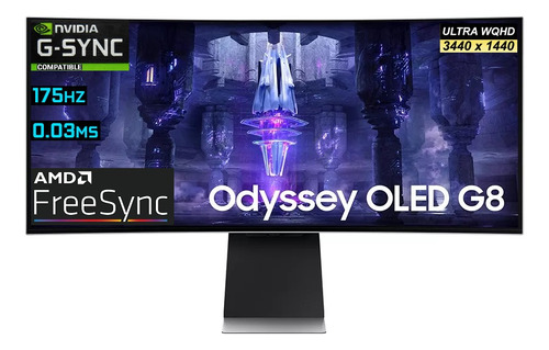 Samsung Curvo Uw 34 Odyssey Oled G8 2k Fsync 175hz 0.1ms Hdr