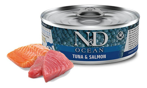 N&d Ocean Felino Atún Y Salmón 80gr