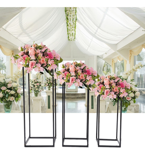 3 Pieza Soporte Flor Boda Columna Centro Mesa Geometrico