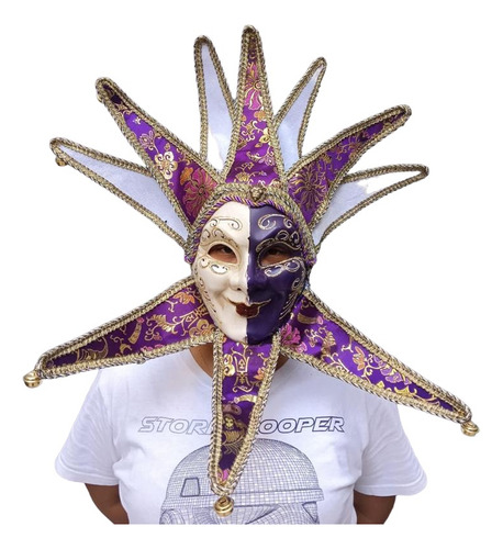 Máscara Gigante Para Carnaval Fiestas Batucada Color Morado