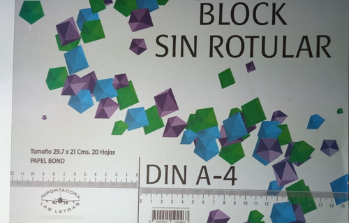 Block Din A-4 Sin Rotular  (2 Block)