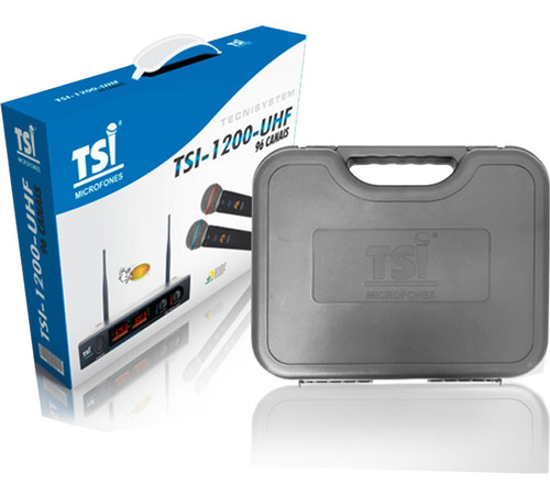 Imagem 4 de 9 de Microfone Sem Fio Profissional Tsi Ud1200uhf Duplo 96 Canais