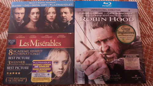 Los Miserables Hugh Jackman / Robin Hood Russell Crowe (Usado)