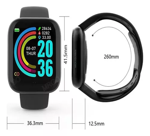 Relogio Inteligente Smartwatch D20 Bluetooth para IOS e Android - Vegashop