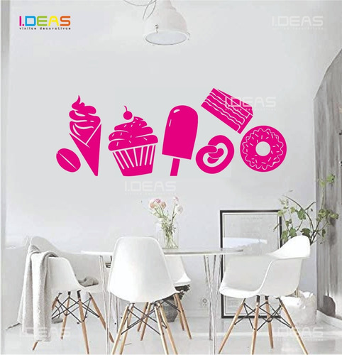 Vinilos Decorativos Cupcake Pastel Donas Repostería Sticker