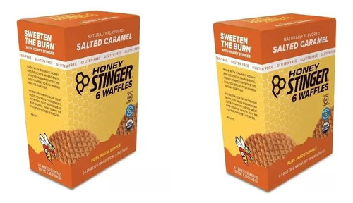 Honey Stinger Waffle Energy Organic 6 Piezas (2pack)sfn Sabor Caramelo Salado