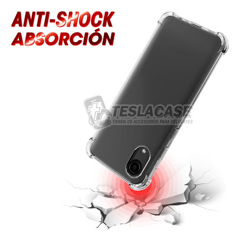 Imagen 2 de 7 de Carcasa Para Samsung A03 Core Transparente + Lámina Hidrogel