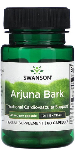 Corteza De Arjuna Swanson 50mg 60 Caps Apoyo Cardiovascular