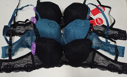 Imagen 2 de 6 de Brassier Sostenes Sosten Push Up Elegancia Y Calidad