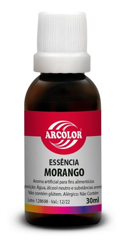 Essência De Morango  30 Ml Arcolor 