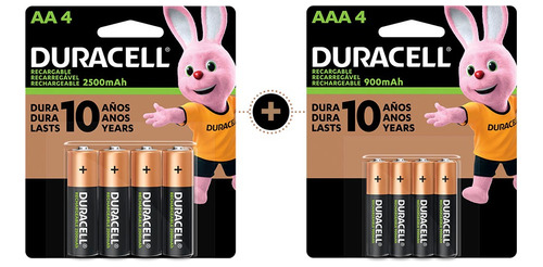 Duracell Pilas Aa Y Aaa Recargables Nimh Kit 4 Aa Y 4 Aaa