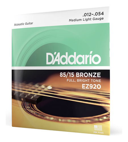 Daddario Ez-920 Cuerdas Guitarra Acústica Acero Bronce 12-54