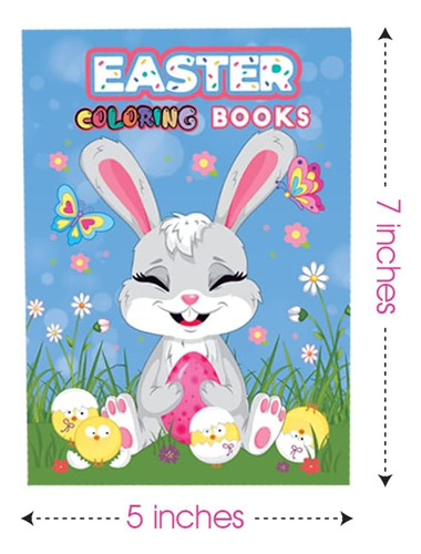 Libro De Colorear Pascua Para Niños, 5 Diseños, 13cm X 18cm