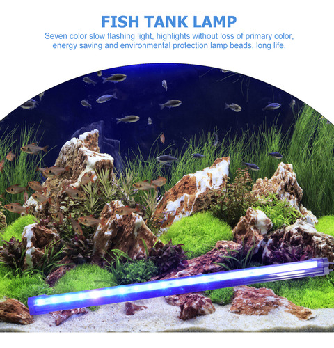 Pecera Con Barra De Luz Led Para Acuario