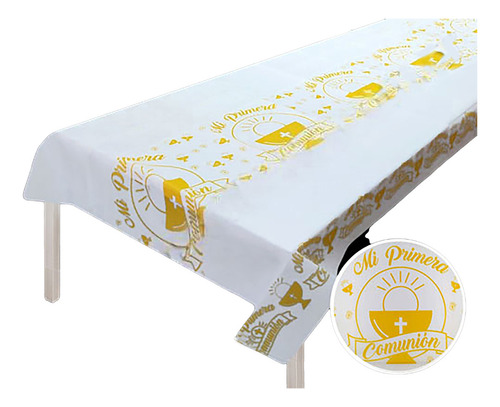 Mantel Fiselina Rectangular Mi Comunion (1,20x1,80mtr) X1u Mantel Friselina Comunión