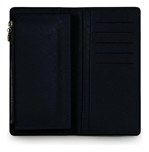 2 Billeteras De Mujer Vesta Negra Y Azul Carven