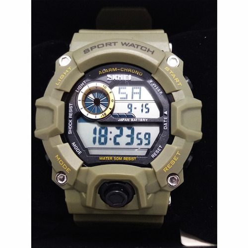Relógio Masculino Skmei 1019 Digital Verde Militar Exercito