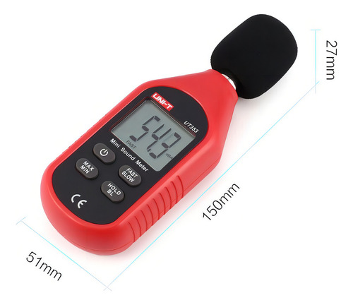Mini Decibelímetro Sonometro Digital Medidor Ruido Dbs