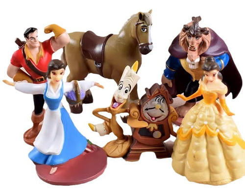 6pcs Beauty And The Beast Figura Modelo Juguete Niños Regalo