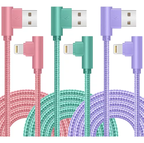 Cable De Cargador Para iPhone [3 Paquetes x 6 Pies] Carga Rapida Cable