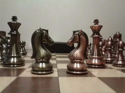 Juego Ajedrez Premium Broce Cobre+tablero Madera