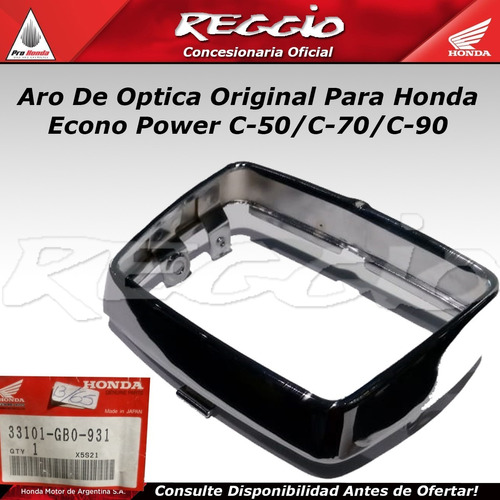 Aro De Optica Delantera Original Para Honda Econo Power C-90