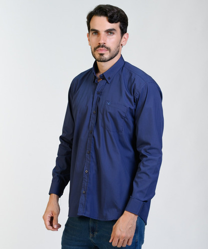 Camisa Poplin Hombre Brooksfield Bolsillo Regular Fit 3584b