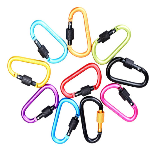 10pcs Mosquetón Cerrojo Gancho Clip De Resorte Llavero