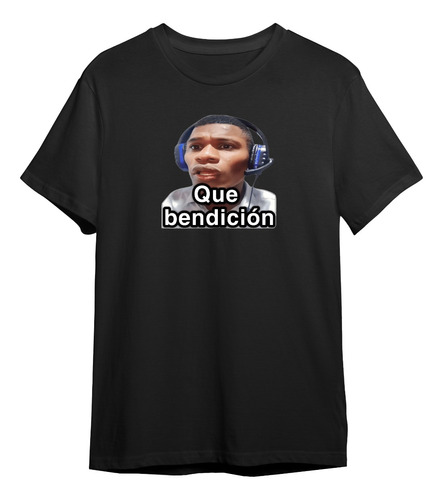 Camisetas Jh De La Cruz Youtuber Streamer Negra Algodon 