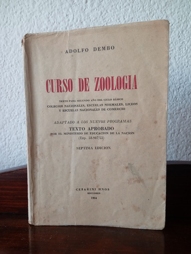 Curso De Zoología - Adolfo Dembo - 1954