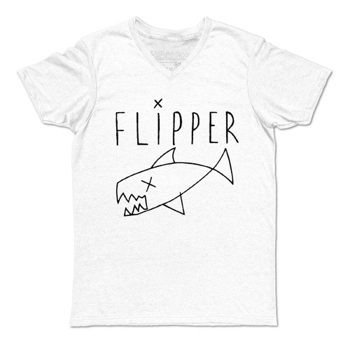 Flipper Kurt Cobain Nirvana Playera Cuello En V Neck Grunge