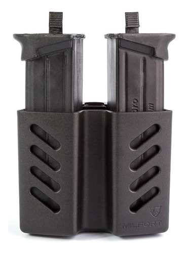 Portacargador Doble Tactico 9mm Milfort Px4 Glock 17 Sig Sau