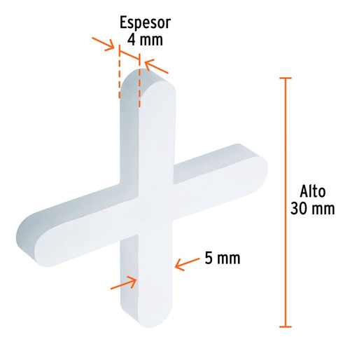 100 Separadores De 5mm De Losetas, Truper 12974