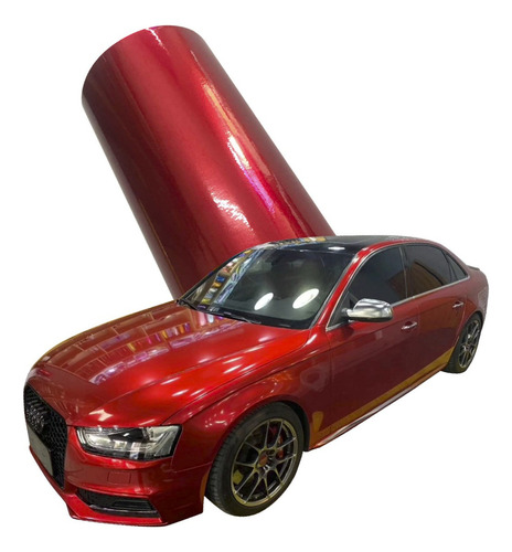 Vinil Wrap Automotriz Rojo Brillante Candy Autoelite 1x1.52m Color Rojo Glossy Candy