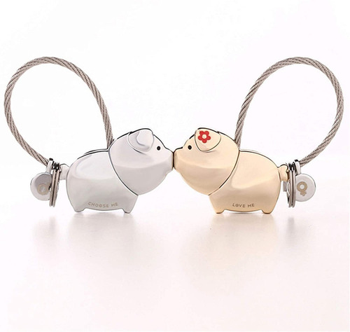 Llavero Con Diseño De Animal Dulce Besándose Llavero Con Diseño De Animal Dulce Besándose
