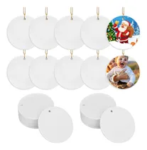 Comprar 40pcs Adornos De Cerámica De Sublimación En Blanco Con Aguje